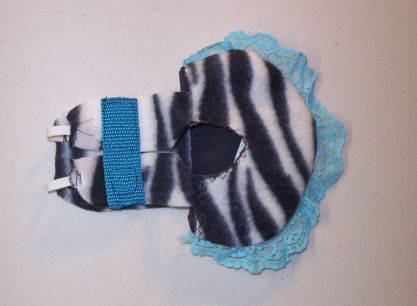 Blue w/ Zebra Print Chicken Diaper